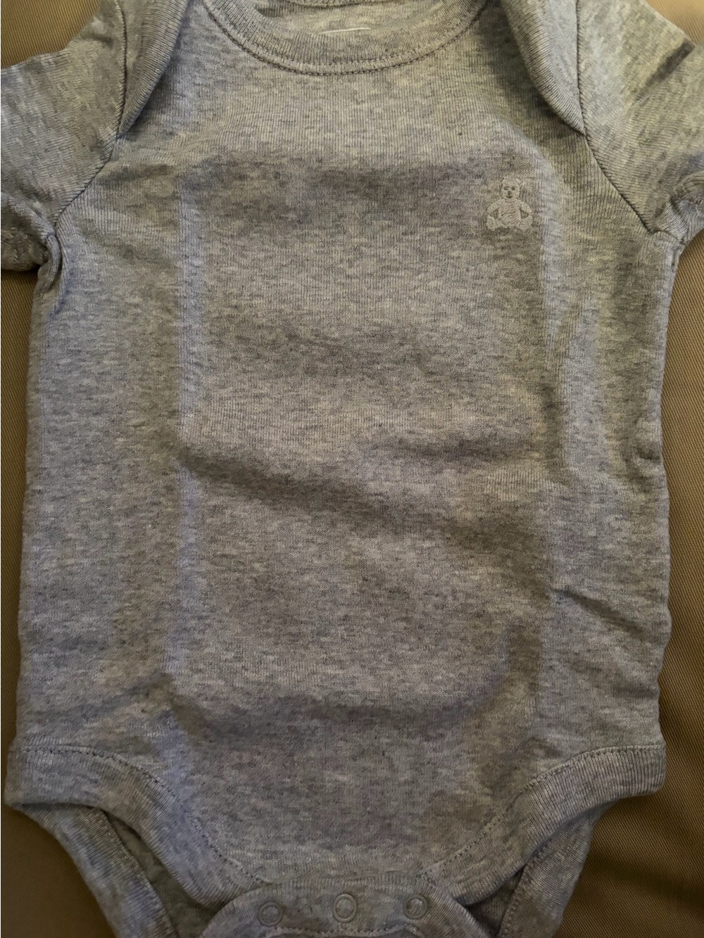 GAP-Baby First Favourite 3pk 100% cotton Short-Sleeve Bodysuits-size 0-3mth/grey - Picture 5 of 5